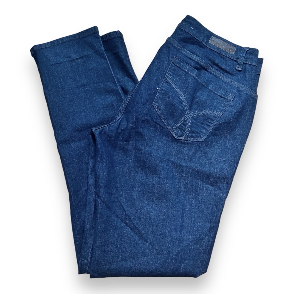 NWOT CALVIN KLEIN JEANS women curvy skinny dark blue jeans